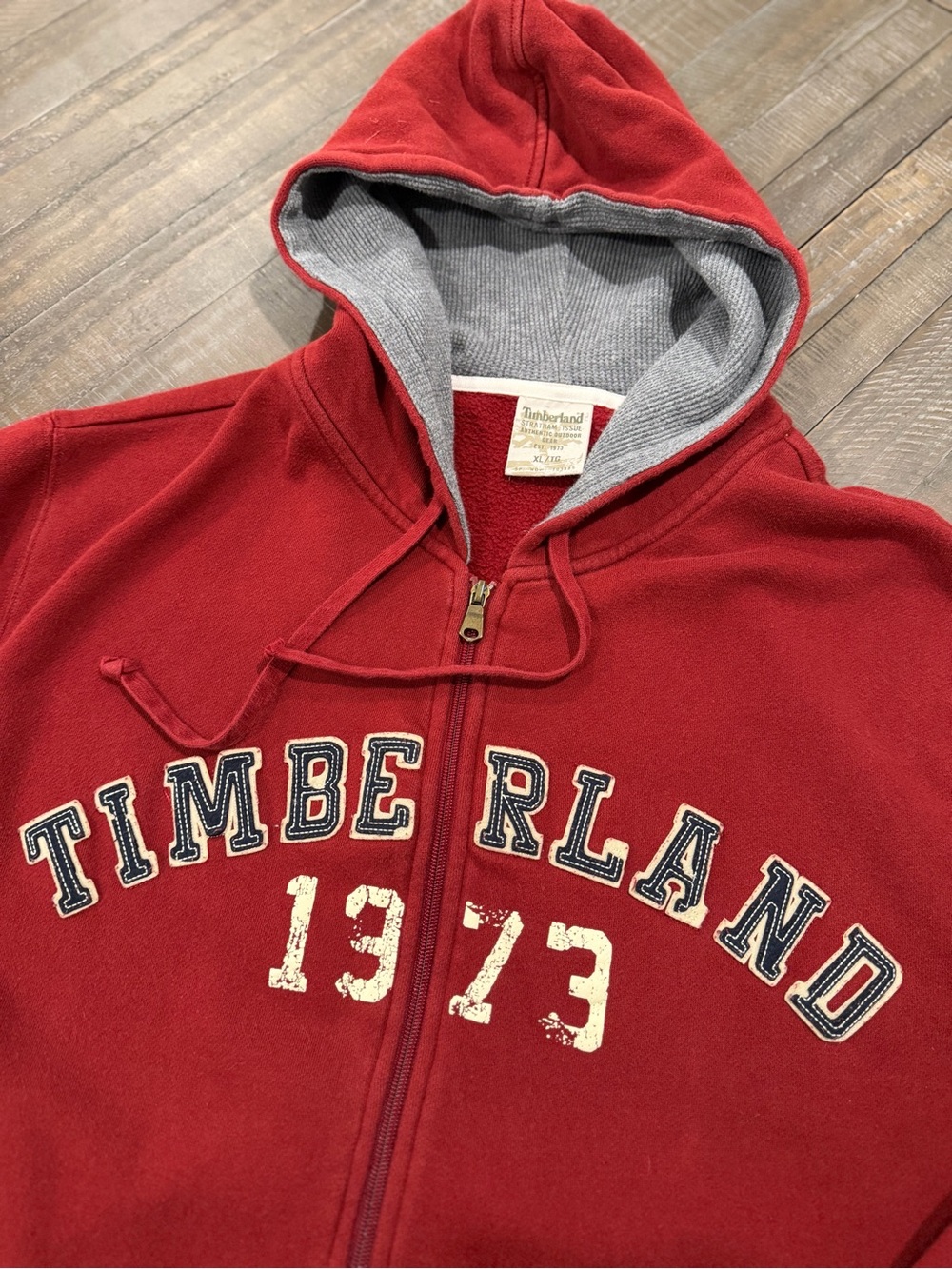 Timberland Stratham Issue Full Zip Hoodie – Men’s XL Red